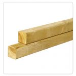 Vuren geschaafde vierkante paal 120 x 120 x 3000 mm, zonder diamantkop, gewolmaniseerd